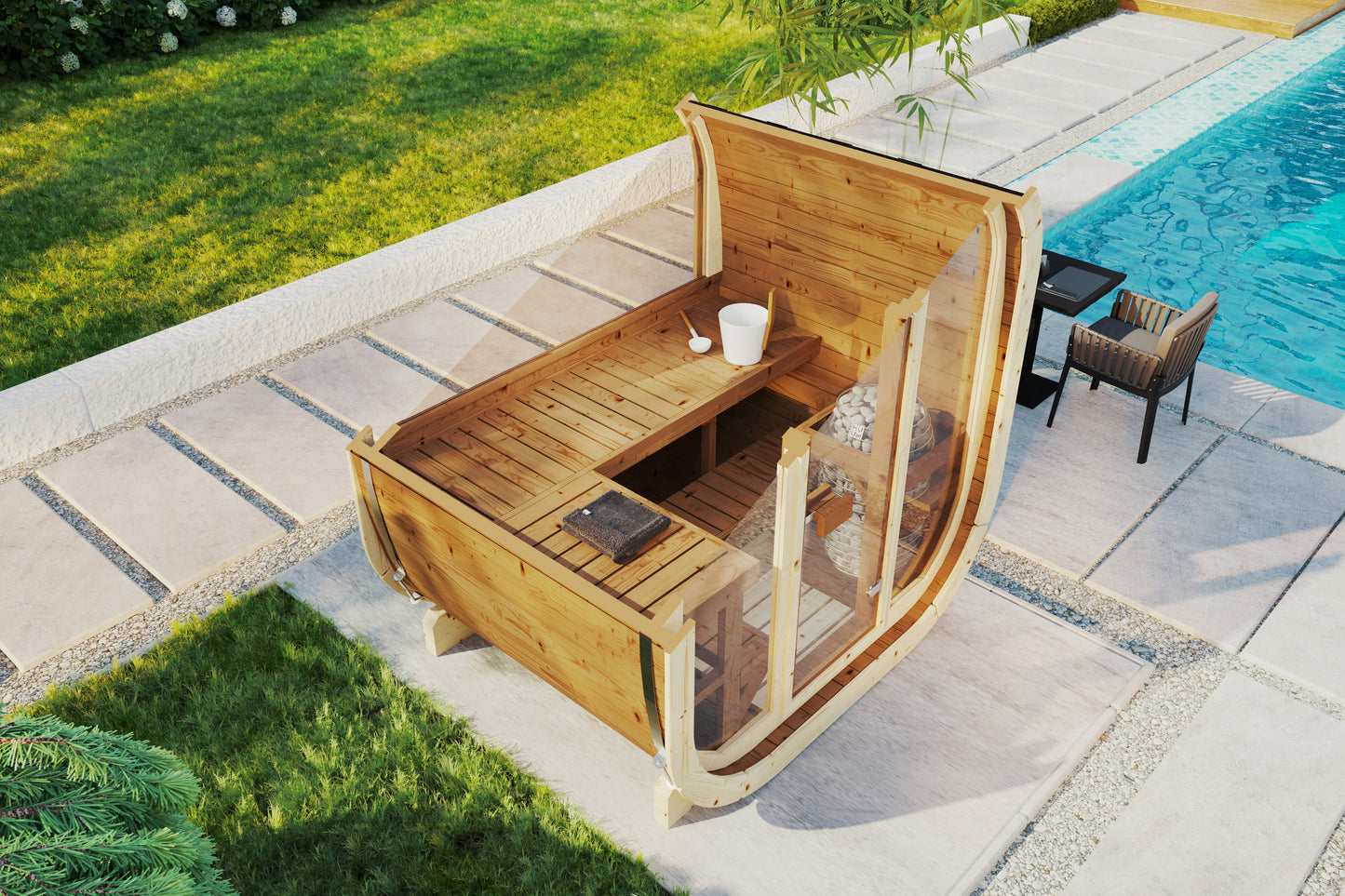 OCTAVIA 130S Außensauna für 3-4 Personen